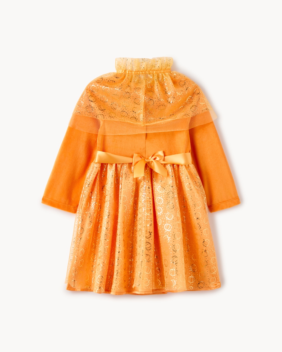 image 1 of F&F Girls Pumpkin Face Halloween Costume in Orange