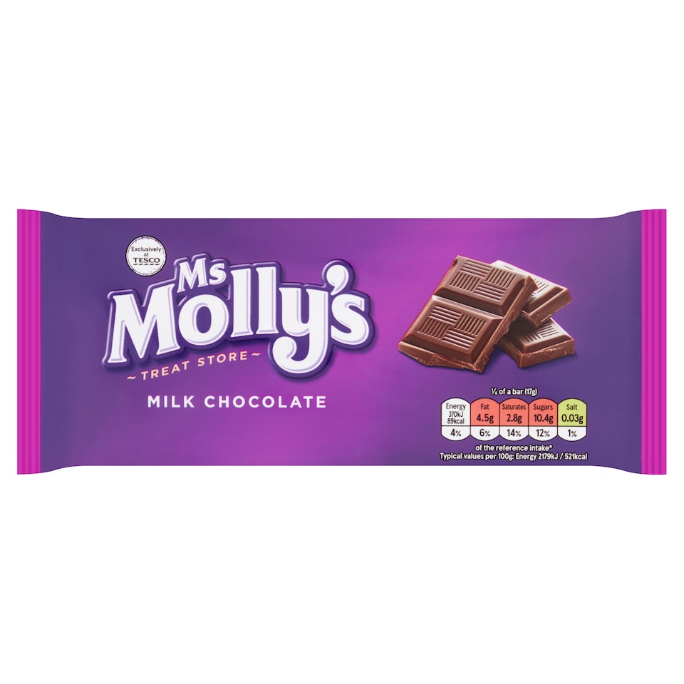 Ms Molly's Milk Chocolate Bar 100G