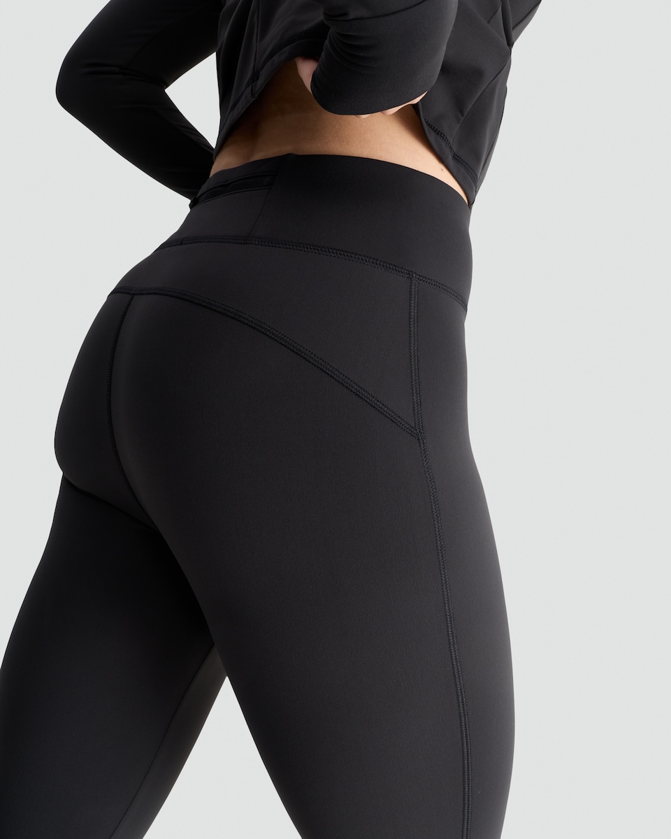 image 1 of F&F Active Thermal Co-ord Leggings in Black