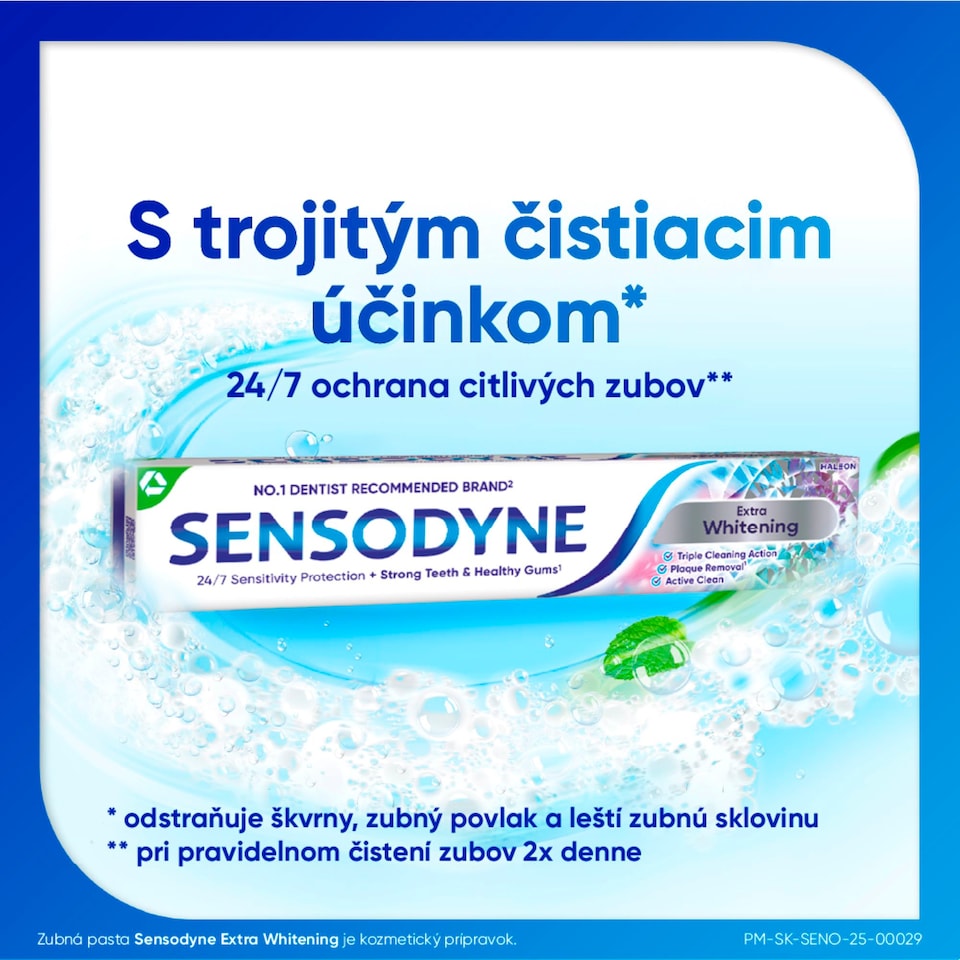 obrázok 1 z Sensodyne Extra Whitening zubná pasta s fluoridom 75 ml