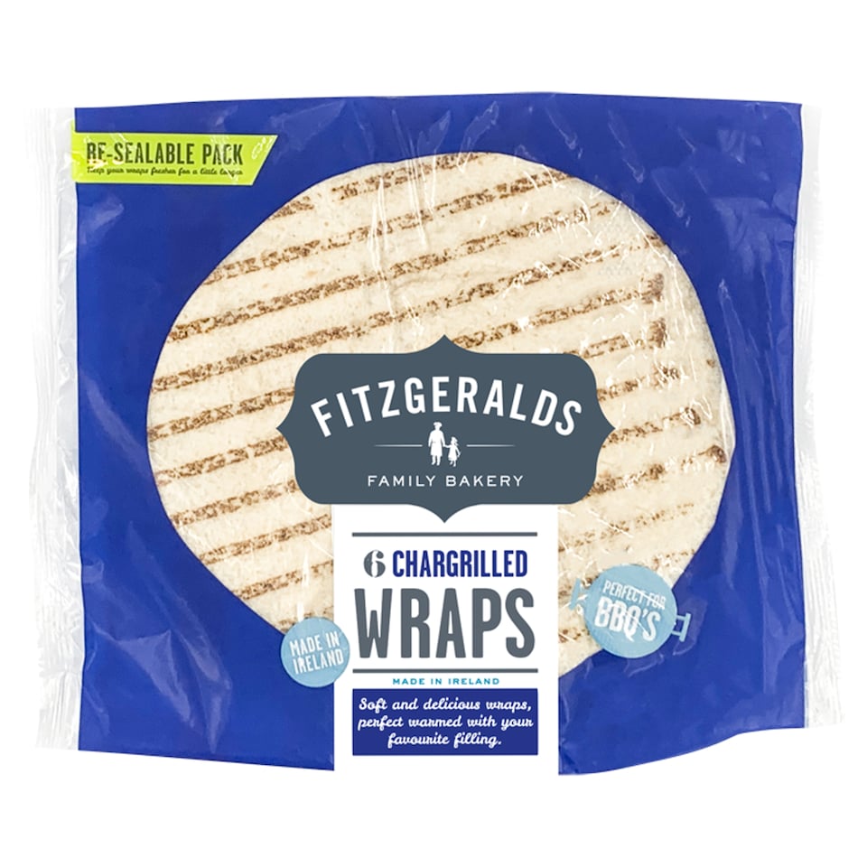 Fitzgeralds 6 Large C/Grl Wraps 6 Pack