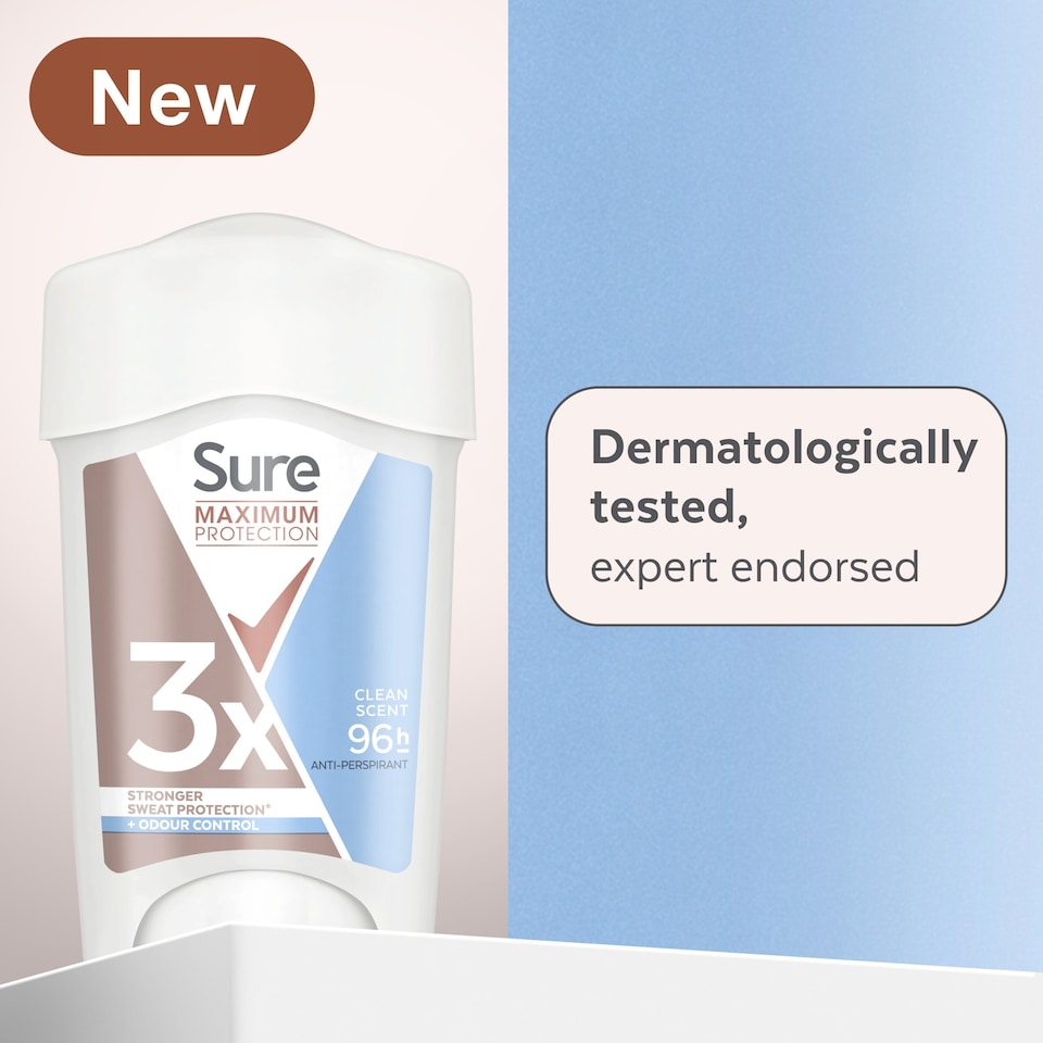 image 1 of Sure Women Clean Scent 96h Maximum Protection Antiperspirant Deodorant Cream 45ml