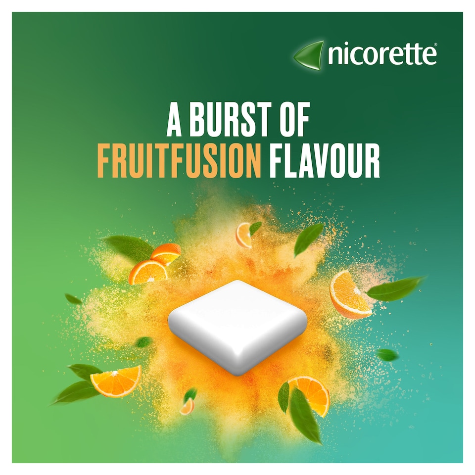 image 1 of Nicorette Stop Smoking Aid 2mg Nicotine Gum - Fruitfusion 30s