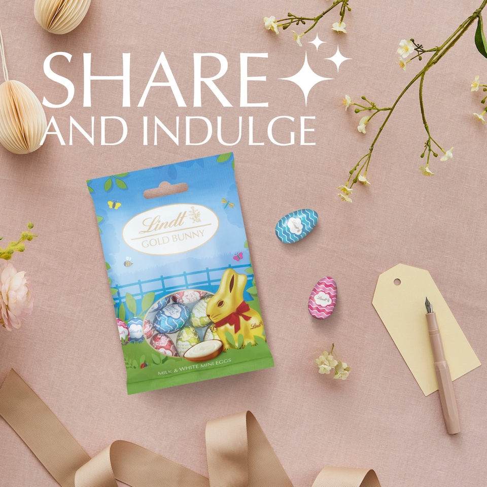 image 1 of Lindt Mini Eggs Milk Chocolate With Creamy Filling 80G