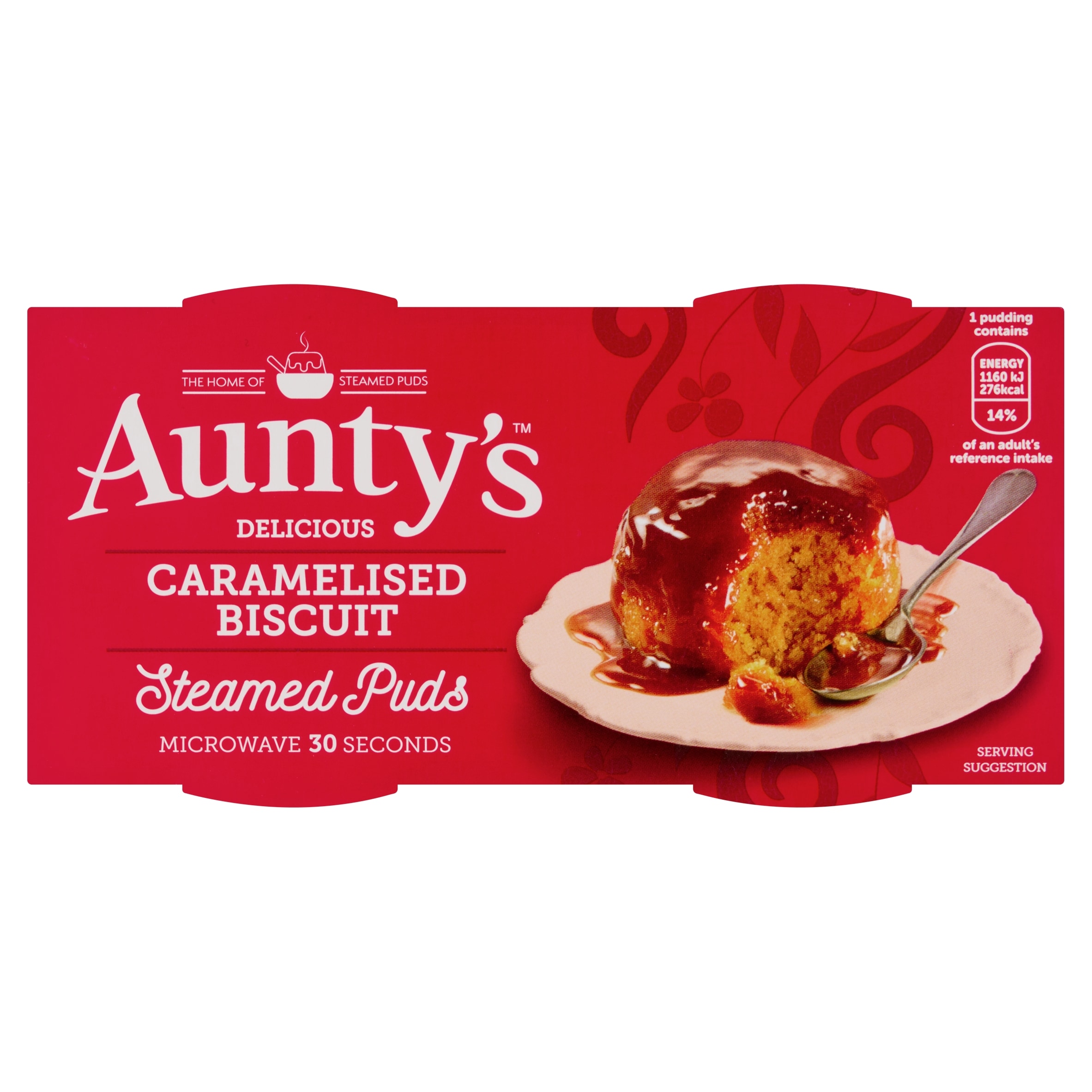 Auntys caramelised biscuit Steamed Puds 2x95g