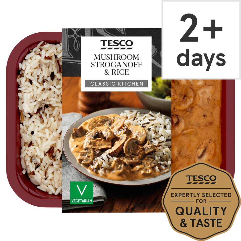 Tesco Mushroom Stroganoff & Rice 400G Tesco Groceries