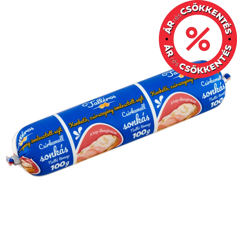 Talléros Chicken Breast Ham Spreadable, Low-Fat Processed Cheese 100 g