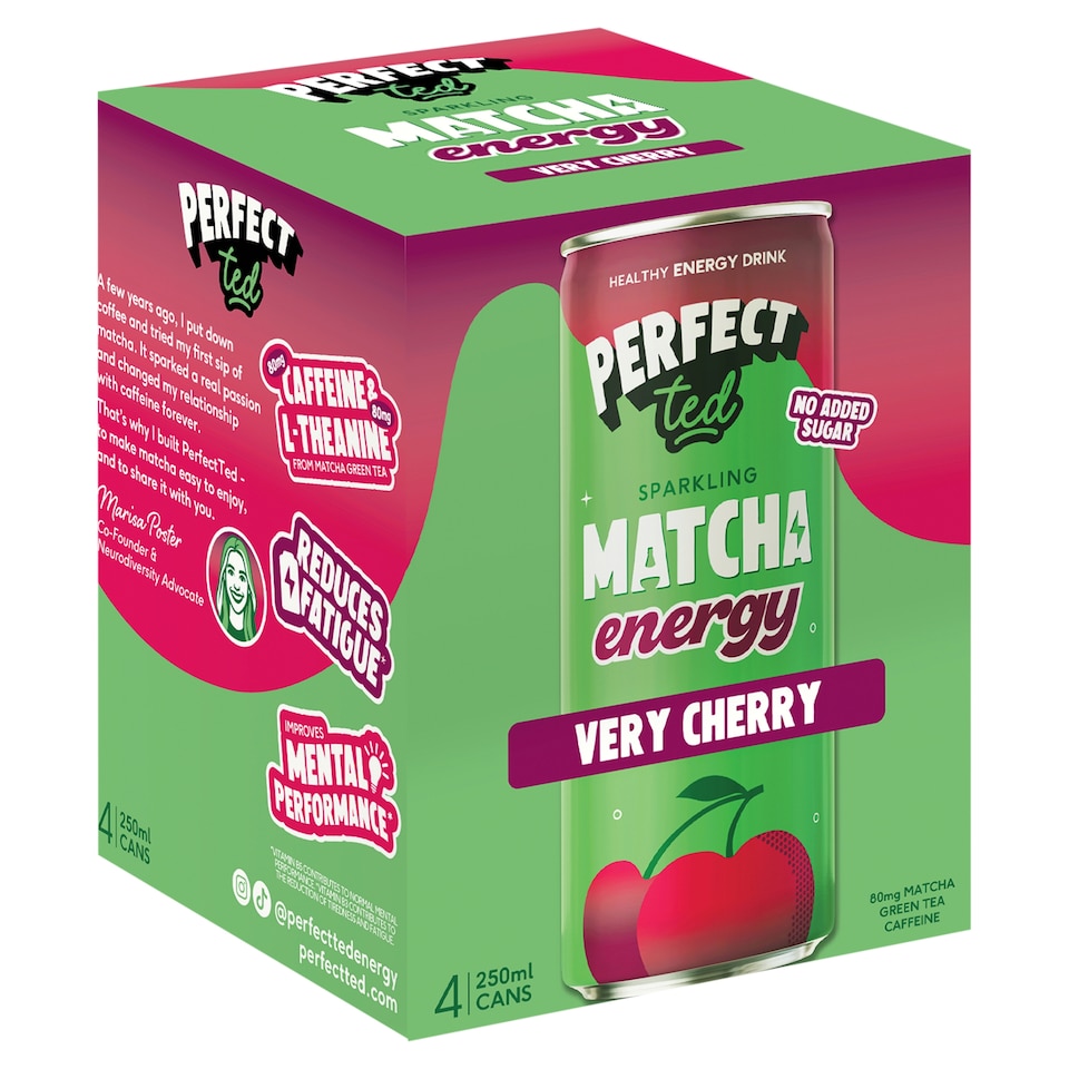 PerfectTed Matcha Energy Very Cherry 4x250ml