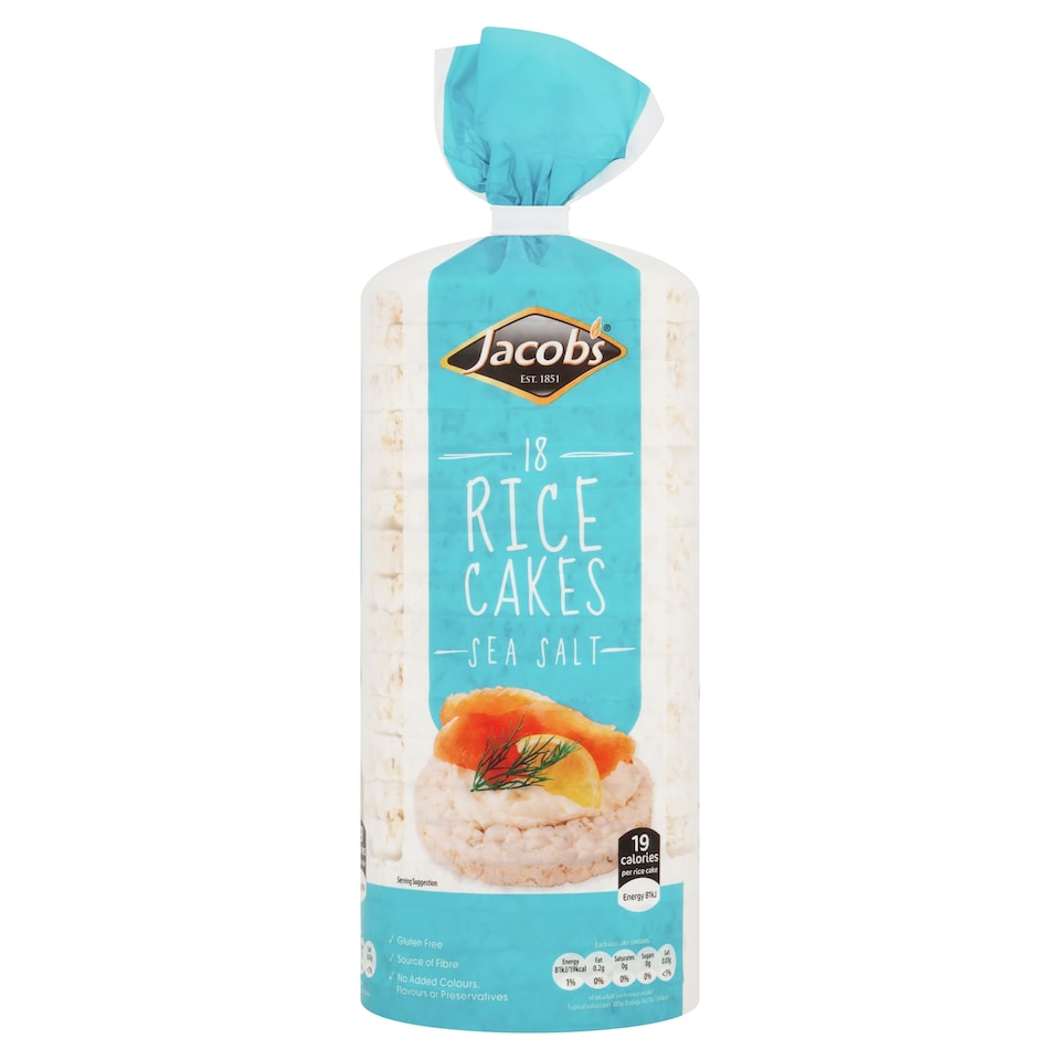 Jacobs Rice Cakes Natural Sea Salt 90G