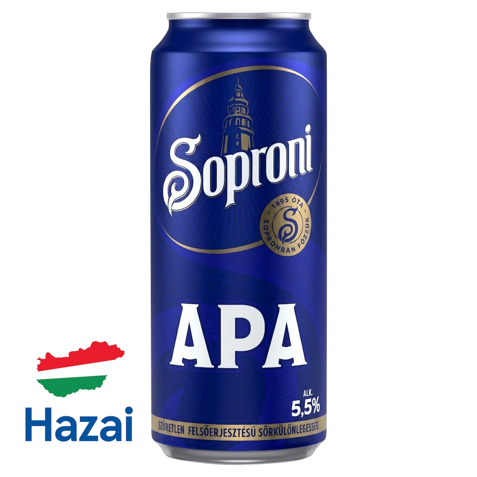 Soproni APA szűretlen felsőerjesztésű sörkülönlegesség 5,5% 500 ml 