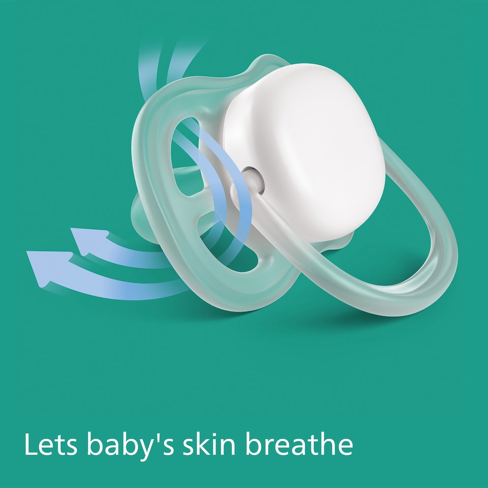 image 1 of Philips Avent Ultra Air Nighttime Soother 6-18 months 2 pack