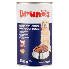Brunos Complete Food for Adult Dogs with Beef in Sauce 1240 g