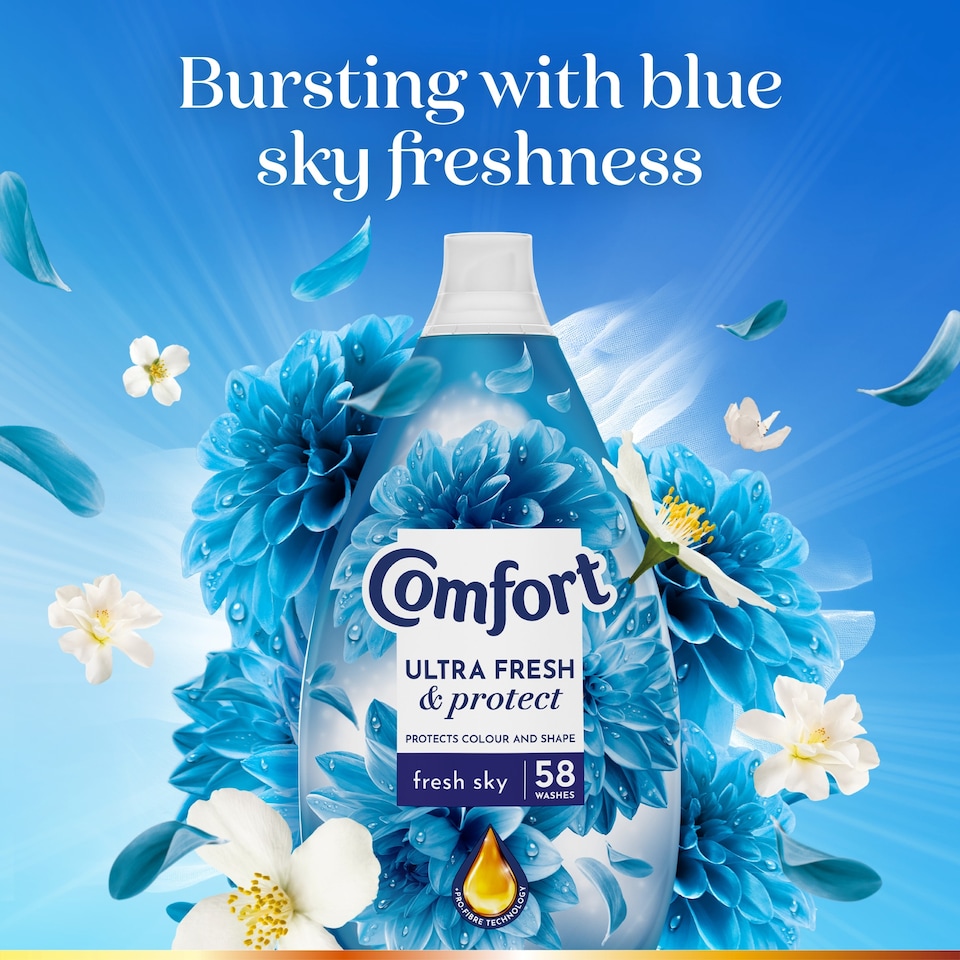 image 1 of Comfort Ultra Fresh & Protect Fabric Conditioner Fresh Sky 58 Washes 870ml