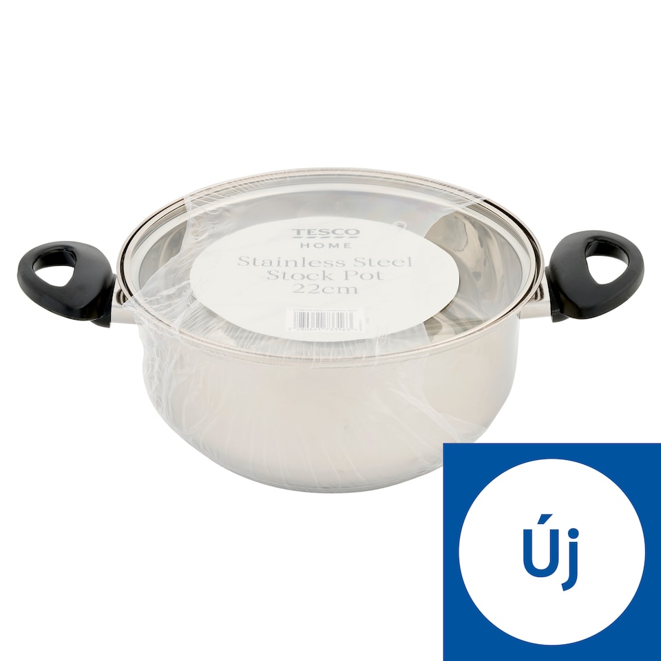 Tesco Home Stainless Steel Stock Pot 22 cm