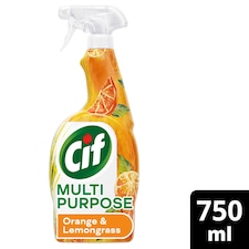 Cif Multipurpose Cleaner Spray Orange & Lemongrass 750ml