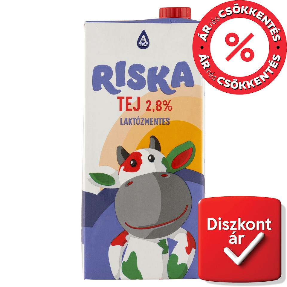 Riska UHT laktózmentes tej 2,8% 1 l  1. kép