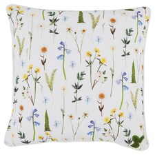 Fox & Ivy Sunny Yellow Pressed Flower Cushion