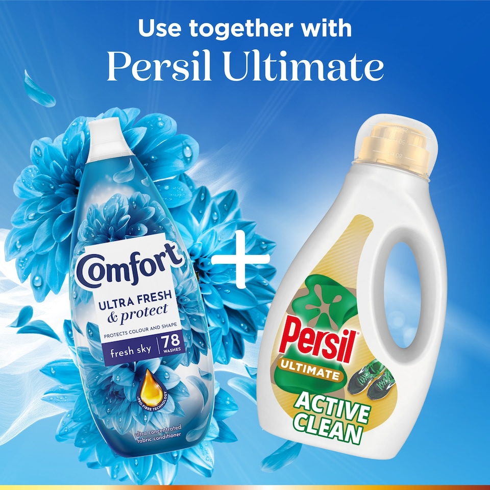 image 1 of Comfort Ultra Fresh & Protect Fresh Sky Fabric Conditioner 78 Washes 1170ml