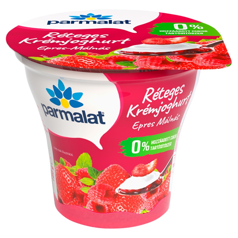 Parmalat Dolce Strawberry-Raspberry Cream Yogurt 180 g