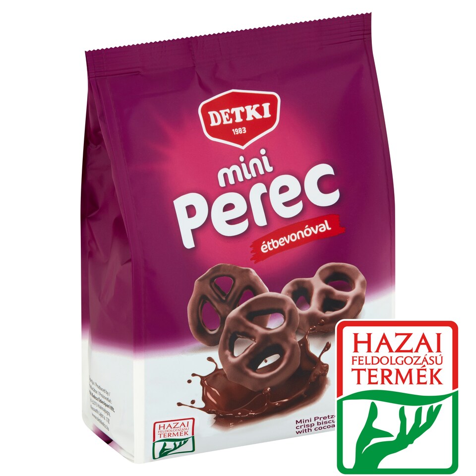 Detki Mini Pretzel Sweet Crisp Biscuit Covered with Cocoa Mass 160 g