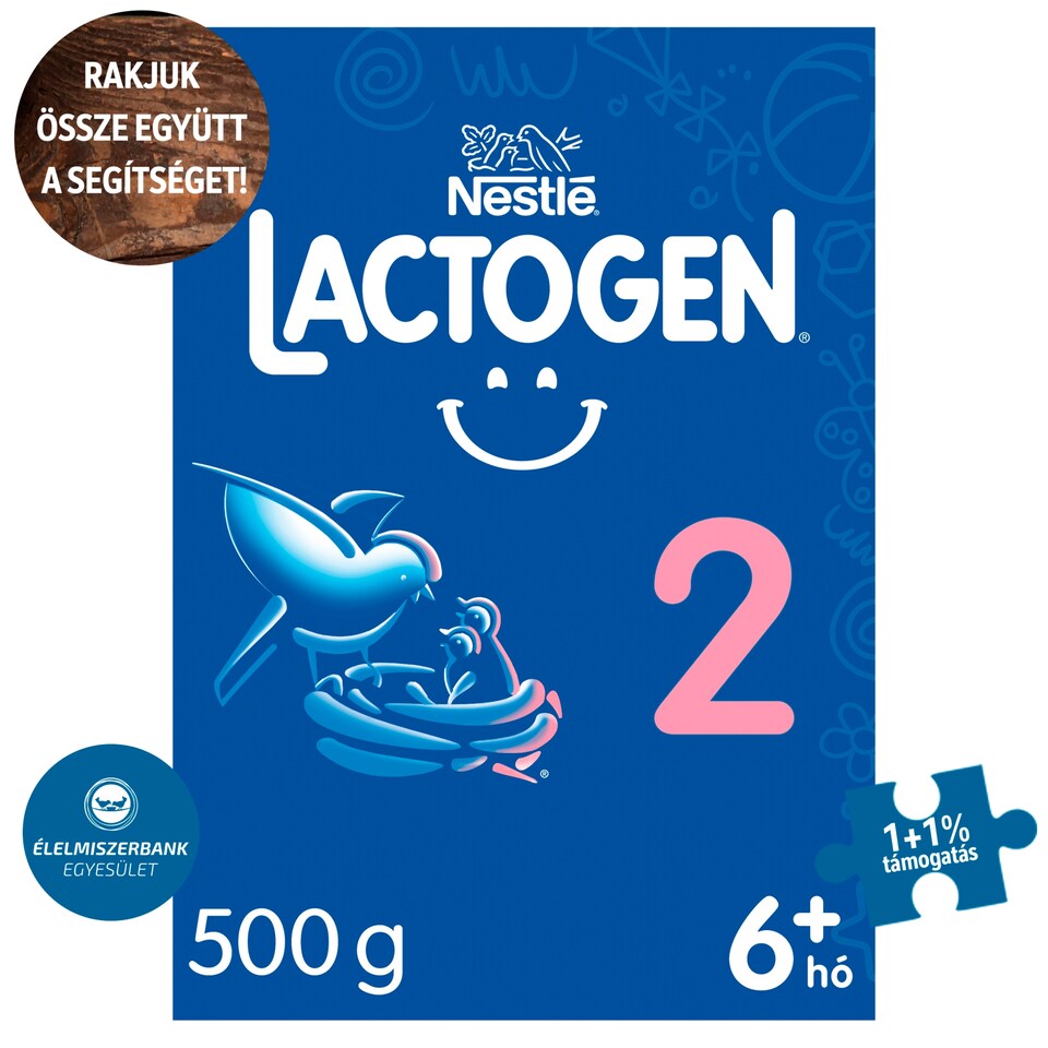 Lactogen 2 Tejalapú anyatej-kiegészítő tápszer 6 hó 500 g