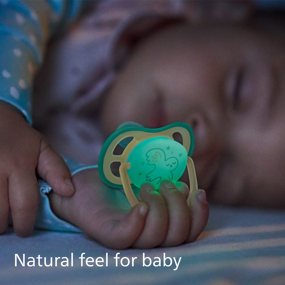 image 1 of Philips Avent Ultra Air Nighttime Soother 0-6 months 2 pack
