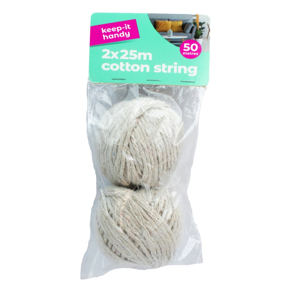 Keep it Handy Cotton String 25m 2 Pack