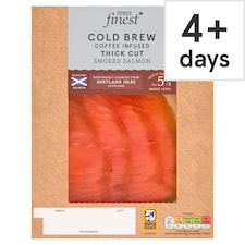 Tesco Finest Cold Brew Coffee Infused Thick Cut Smoked Salmon 100g