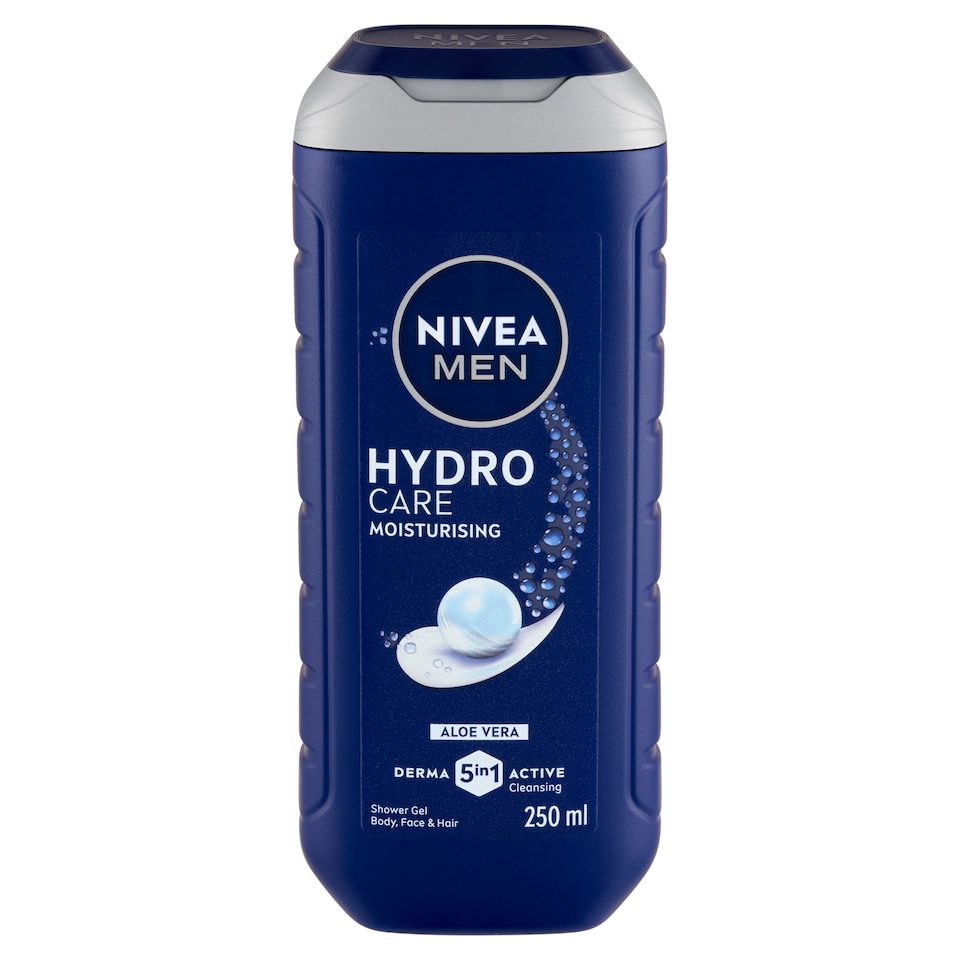 NIVEA MEN Hydro Care tusfürdő testre, arcra, hajra 250 ml  1. kép