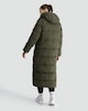 image 3 of F&F Hooded Longline Shower Resistant Puffer Coat in Khaki