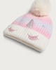image 2 of F&F Baby Knitted Unicorn Pom Pom Beanie Hat in Multi
