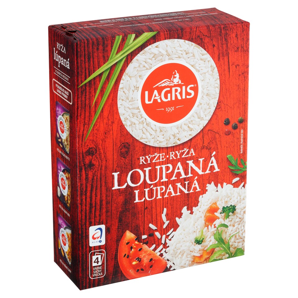 Lagris Peeled Rice in Cooking Bags 4 pcs 400g