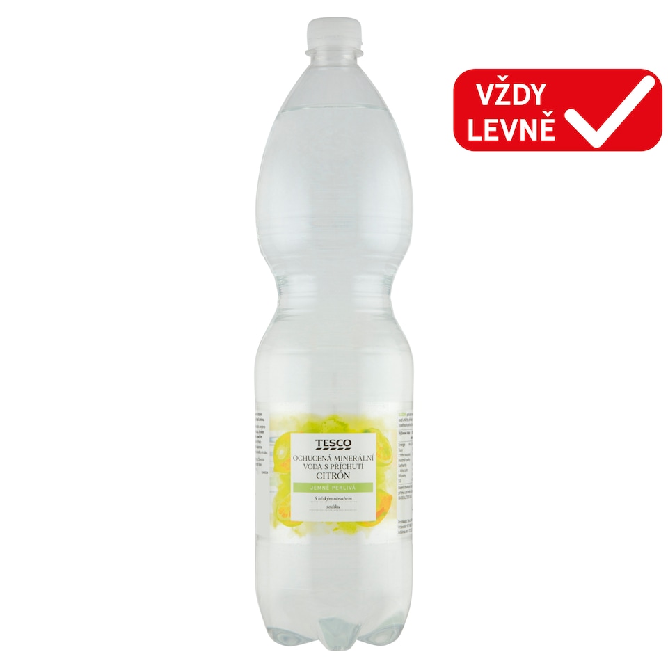 Tesco Flavored Mineral Water with Lemon Flavor 1.5L