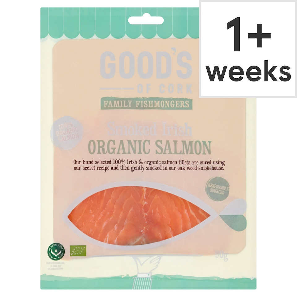 Good's of Cork Family Fishmongers Smoked Irish Organic Salmon 90g