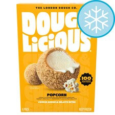 Doughlicious Popcorn Cookie Dough & Gelato Bites 6 x 32g