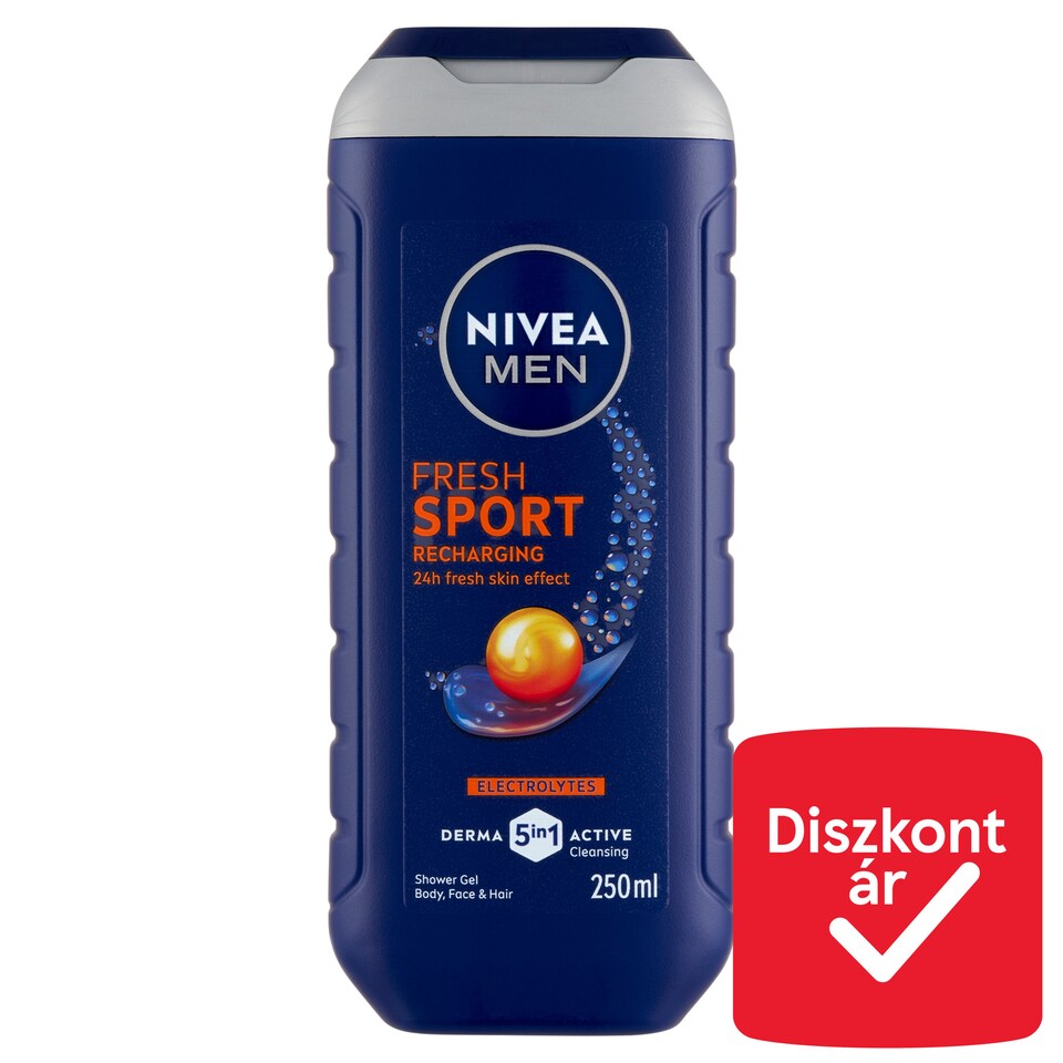 NIVEA MEN Fresh Sport tusfürdő testre, arcra, hajra 250 ml  1. kép