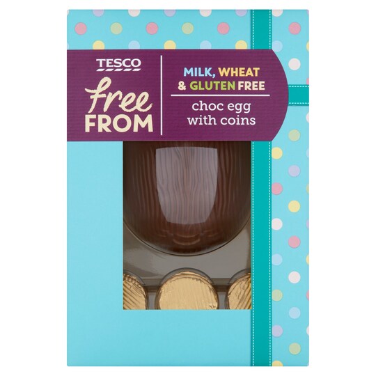 Tesco Free From Chocolate Egg With Coins 115G