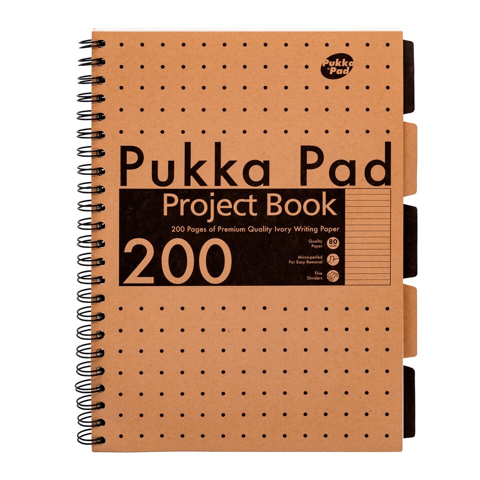 Pukka A4 Project Book Recycled Kraft