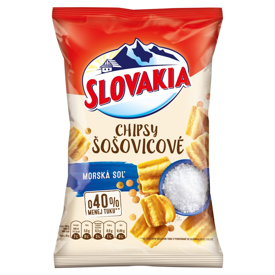Slovakia Chipsy šošovicové morská soľ 65 g