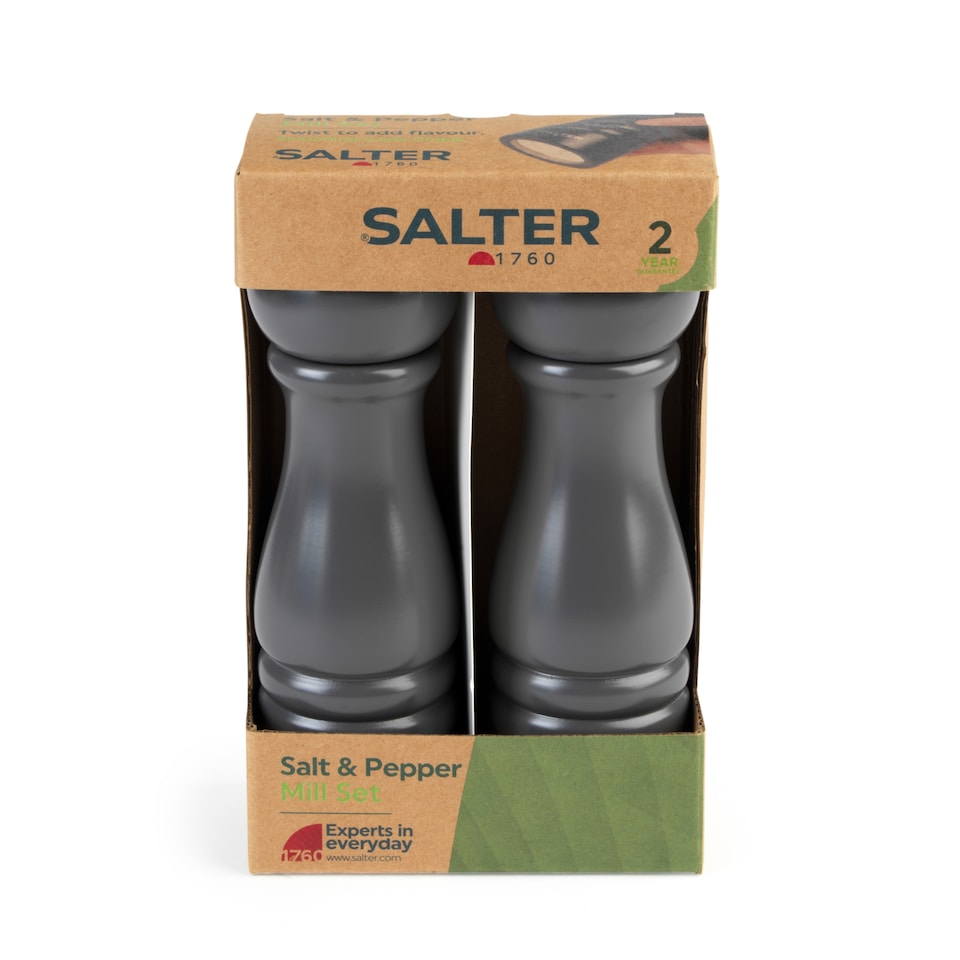 image 1 of Salter Charcoal Salt & Pepper Mill Set