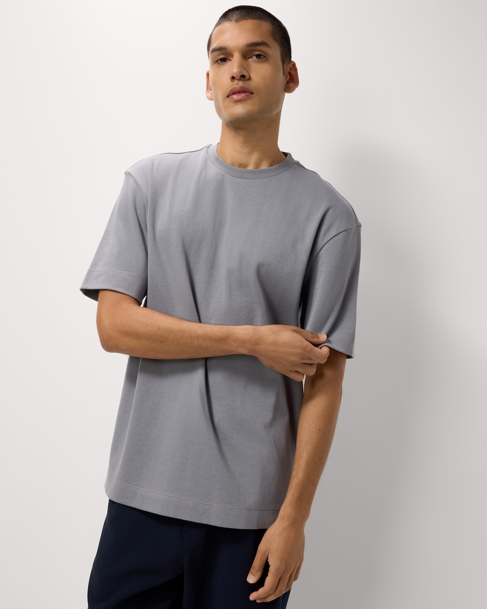 image 1 of F&F Pure Cotton Relaxed Fit T-Shirt in Grey