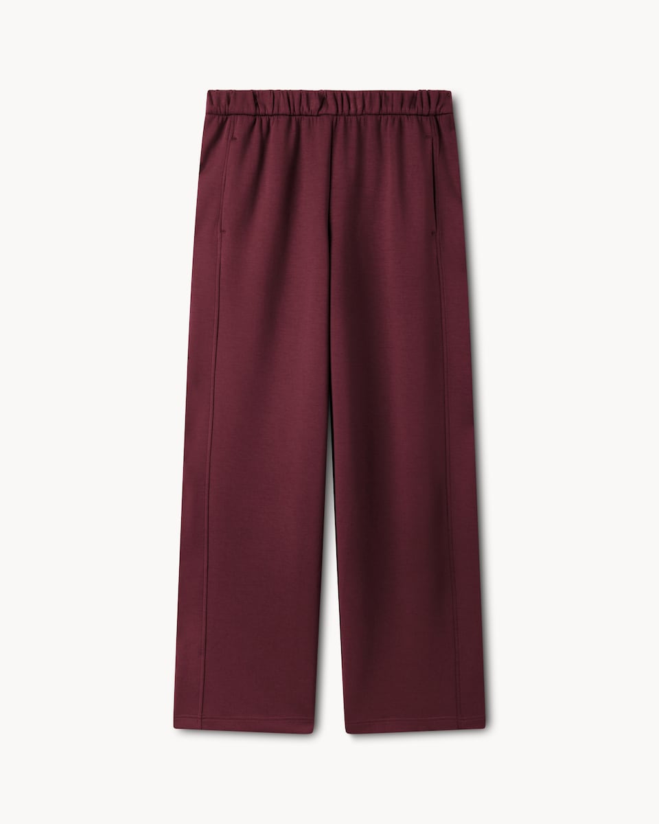 image 1 of F&F Active AFTERCLASS Fleeced Back Joggers in Burgundy