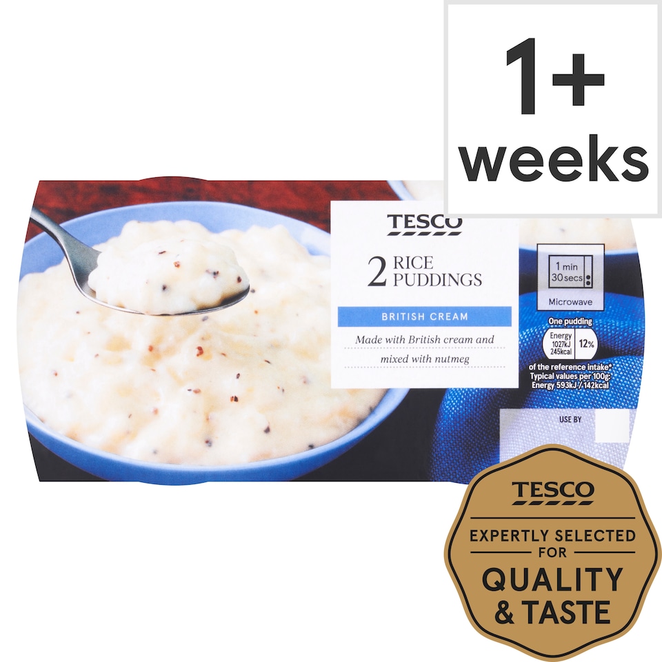 Tesco Creamy Rice Puddings 2 Pack 346g