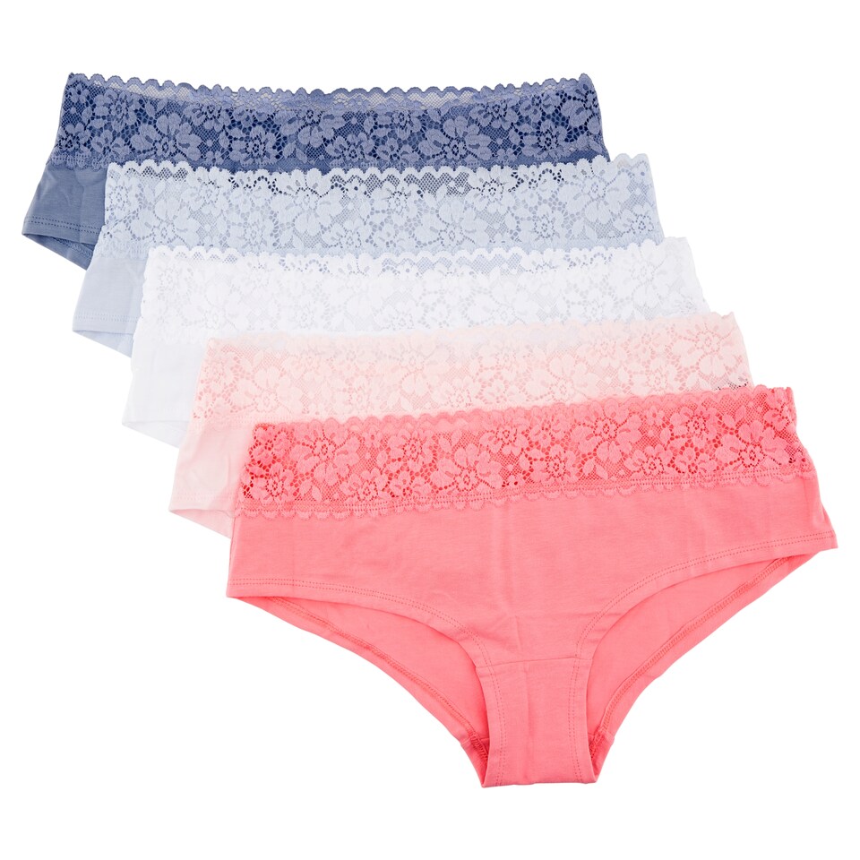 image 1 of F&F 5 Pack Brief Short Lace Multi 10