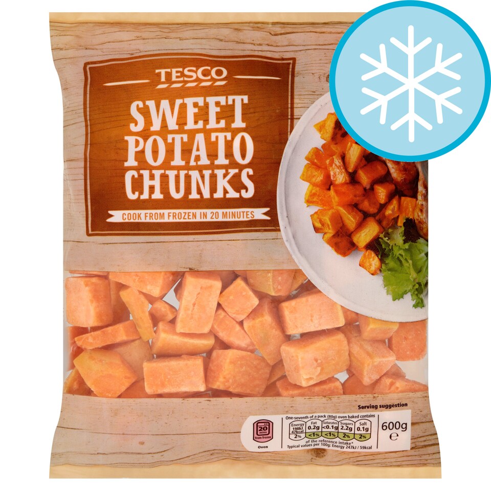 Tesco Sweet Potato Chunks 600G