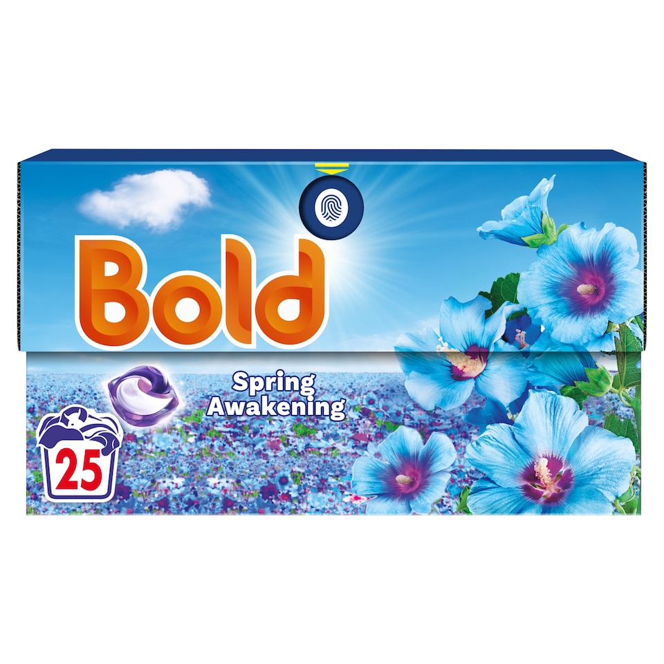 image 1 of Bold All in One Washing Liquid Pods Spring Awakening 25 washes 490g