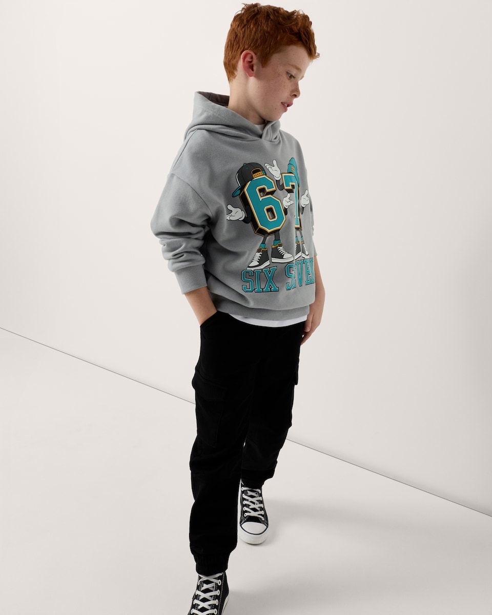 image 1 of F&F Boys Cotton Rich 67 Hoodie in Grey
