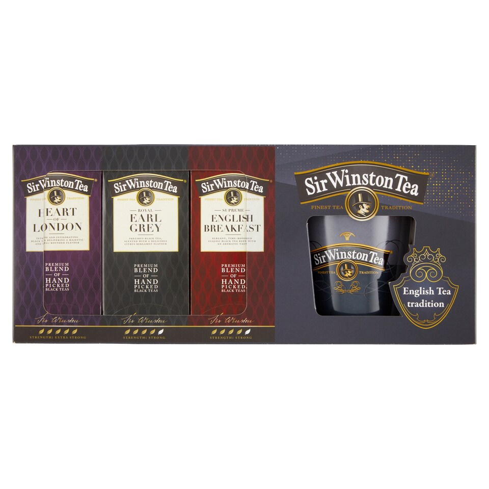 Obrázek 1 pro produkt Sir Winston Tea English Tea Tradition 3 x 20 sáčků 111g + hrnek