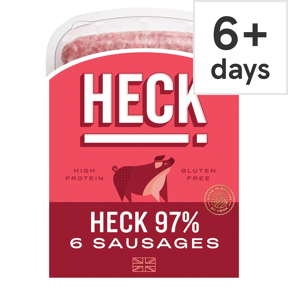 image 1 of Heck 6 97% Pork Sausages 400G