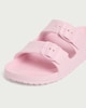 image 3 of F&F Girls Double Strap Buckle Sliders in Pink